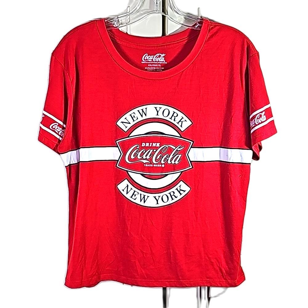 Coca-Cola Cropped T-shirt Red White Size XXL